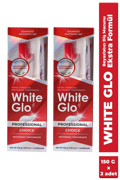 White Glo White Extra Güçlü Beyazlatıcı Diş Macunu Avantajlı Paket X 2 Adet
