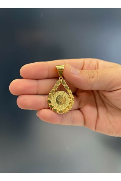 kuyumcu nurettin 6 gr (GRAM) Halep Zincirli Çeyrek Kolye Ucu 22 Ayar