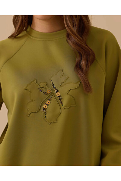 SEÇİL Nakışlı Pul Detaylı Sweatshirt