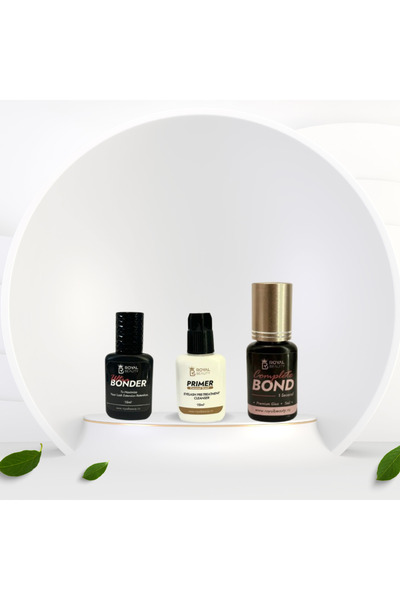 Royal Beauty Professional Eyelash Extensions Package – Primer + Ultra Bonder + Complete Bond Adhesive | CPNP Notified