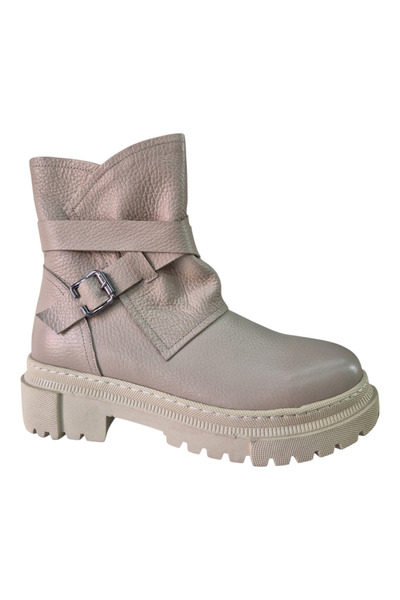 MelAlp Kadın Hakiki Deri Bot Yandan Fermuarlı