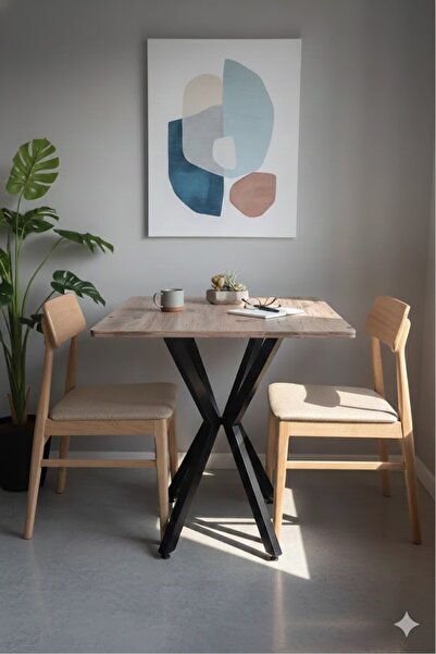 HOLLKA Cafe Masası Iki Kişilik Yemek Masası Mutfak Masası 70CM