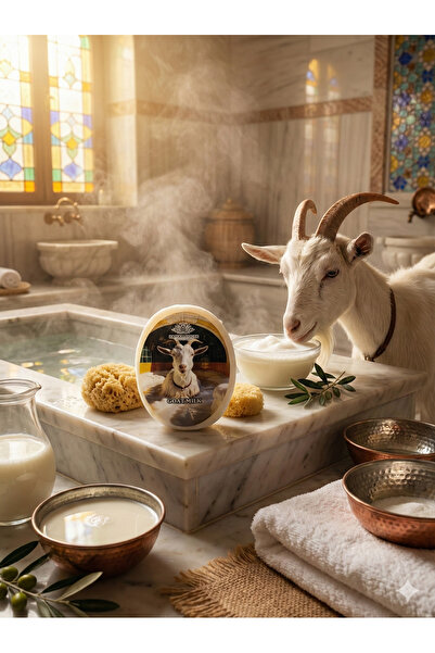 HAMAM HOUSE TURKISH HAMAM صابون إسفنجي طبيعي مع حليب الماعز