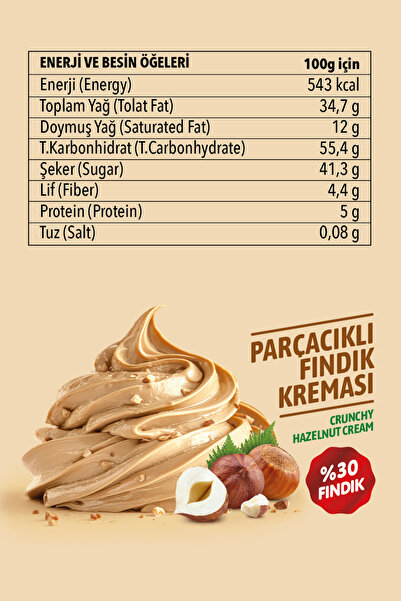 FRİGGY Parçacıklı Fındık Kreması %30 320GR