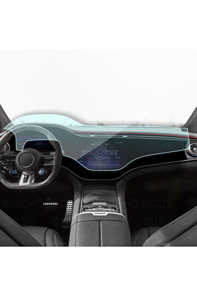 ael-tech واقي شاشة نانو 9h متوافق مع نظام الملاحة والعدادات الرقمية لسيارة مرسيدس Eqs مايباخ