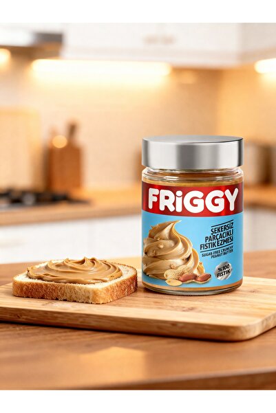 FRİGGY Şekersiz Parçacıklı Fıstık Ezmesi %100 Fıstık 320GR