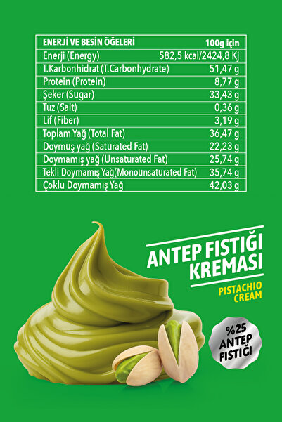 FRİGGY Antep Fıstığı Kreması %25 Antep Fıstığı 320GR
