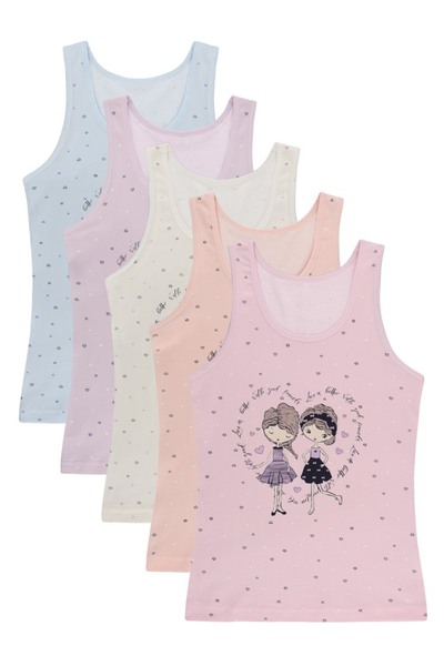 Donella 5-Pack of Girls' Undershirts 4981B12
