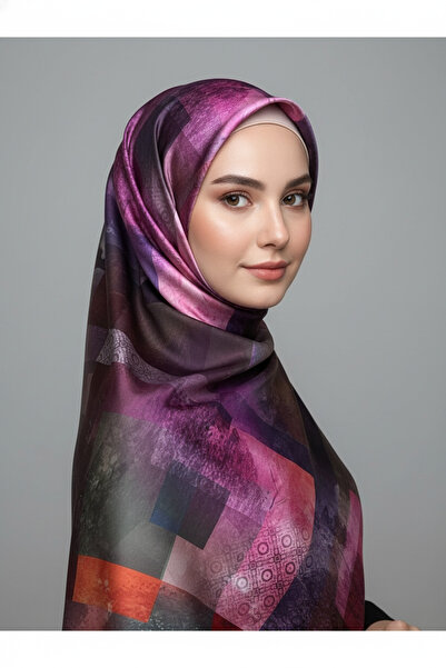 İpekal الاتجاه الطباعة الرقمية التعادل صبغ مستطيلة منقوشة وشاح رويان نمط 4 أل...