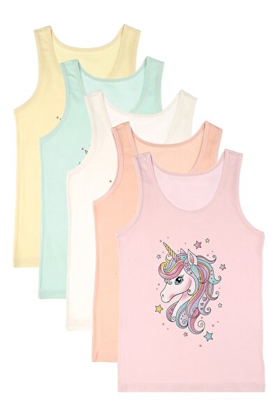 Donella 5-Pack of Girls' Tank Tops 4971Pu