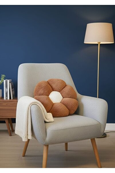 Plush Soft Dekoratif Papatya Kırlent Yastık Minder İthal Kumaş