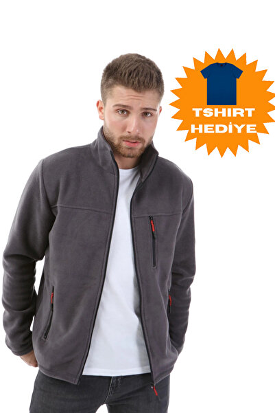 VEGA PORT Venkovní fleecová bunda Unisex šedá Bato Collar Full Zip 3 Pocket Outdoor
