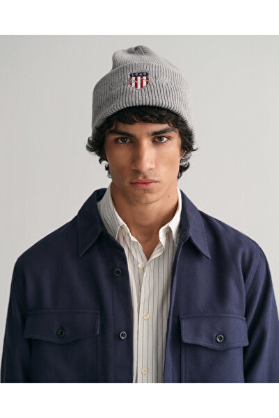 Gant Unisex Gri Logolu Bere