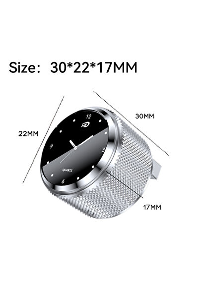 MAUEX Adaptor Ceas Q1BQ Wireless CarPlay/Android Auto, Plug&Play, Ceas funcțional, Argintiu