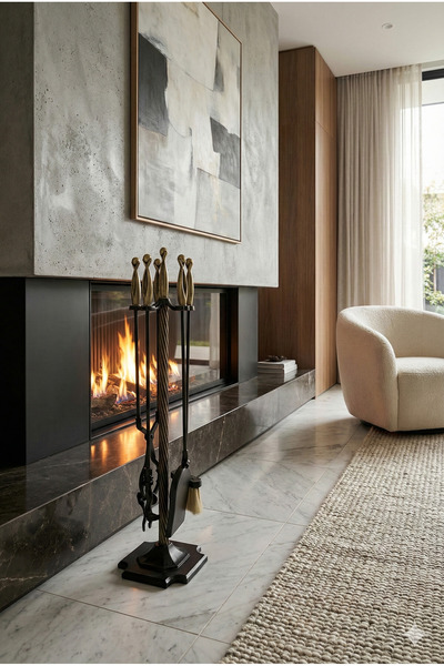 VAV Mühendislik 1.Kalite Luks Şömine Maşa Takımı,şömine Takımı,şömine Aksesuarları