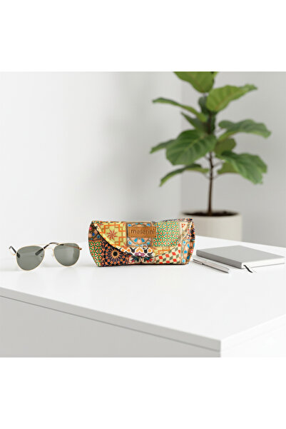 Moserini Otantik Desenli Gözlük Kılıfı Çantası Koruyucu Darbe Emici Yumuşak Ö...