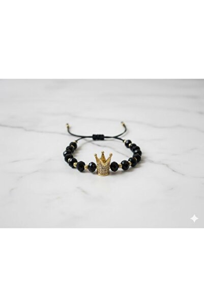 HANMADE Bratara cu pietre naturale si coroana
