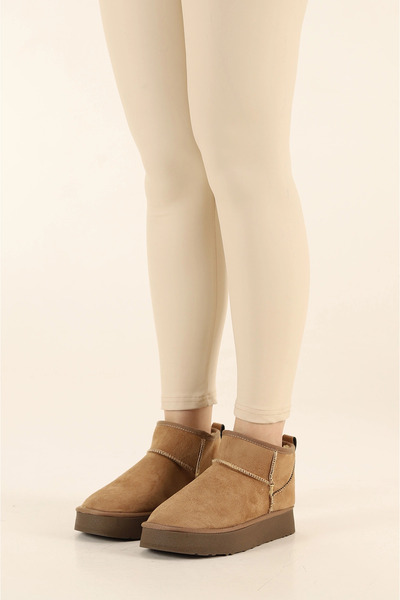 STİL SİDELYA Women's New Season Furry Thick Sole Boots