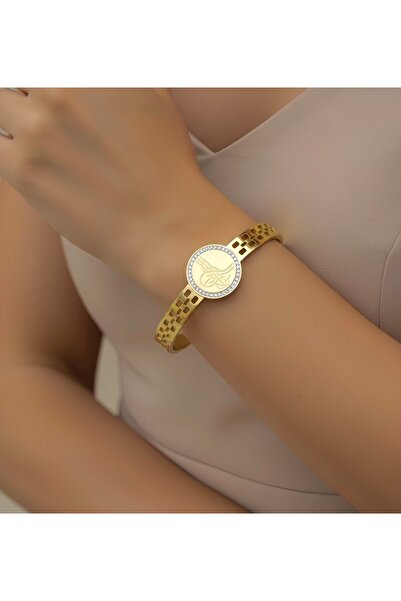 İNN JEWELLERY Çelik Kelepçe Bileklik Kararmaz Tuğra Figürlü (2 YIL İTHALATÇI ...