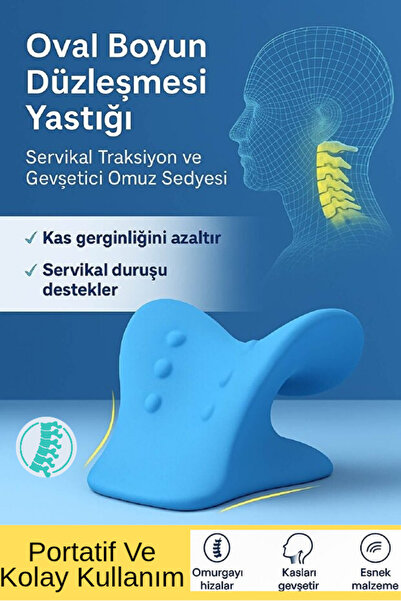 Shopura Ortopedik Boyun Omuz Rahatlatıcı Gevşetici Ortopedik Yastık - Servika...
