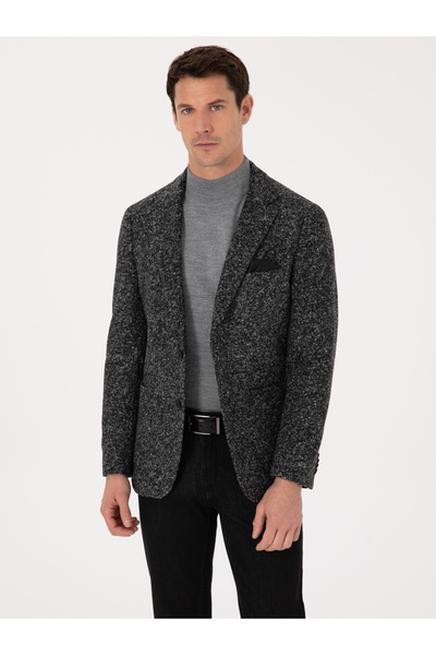 Cacharel Füme Ex.Slim Fit Yün Karışımlı Ceket 50272729-VR058
