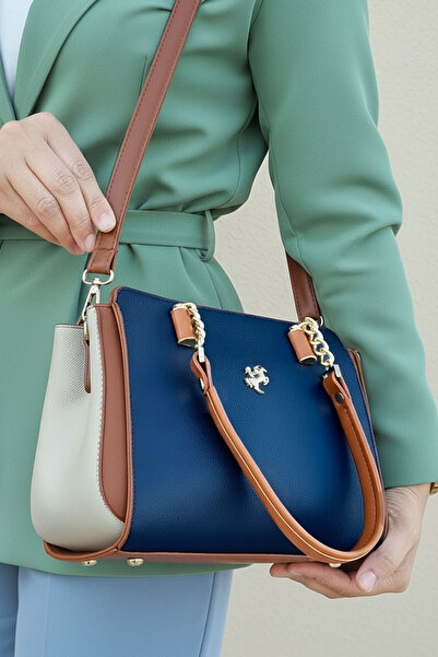 POLO CLUB Polo pentru femei cu bretea crossbody compartimente cu lanț detaliat lung și geantă de mână 4040 (23x19 CM)