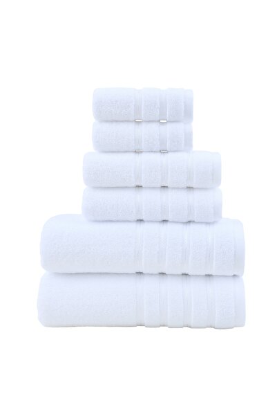 huitich 8-Piece Cotton Towel Set White
