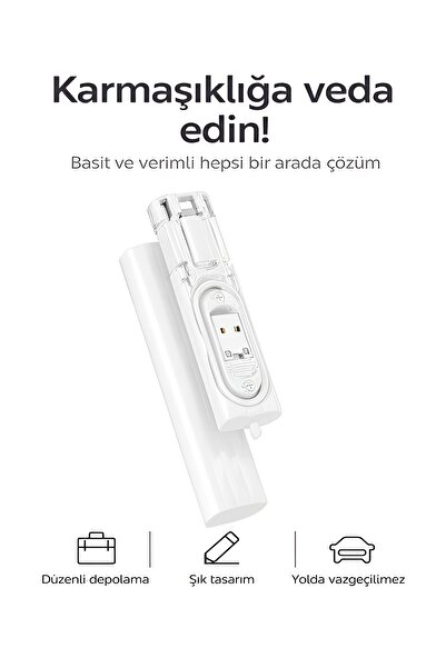 ÇELİKWORK 7 in 1 Çok İşlevli Type-C USB Micro Lightning Dönüştürücü Seyahat S...