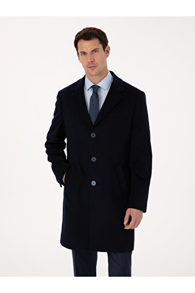 Cacharel Lacivert Slim Fit %100 Kaşmir Palto 50314889-VR033