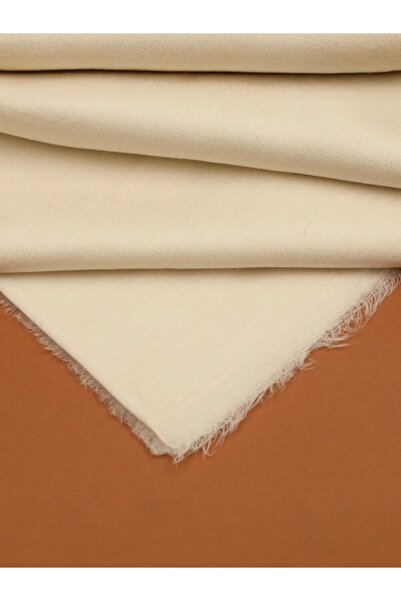 Basmmt Imtiaz Plain off-white cashmere wool shawl