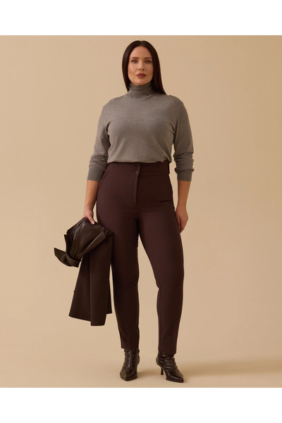 Gala-Xi Pantaloni midi minimalisti pentru femei cu talie înaltă - eleganti și...