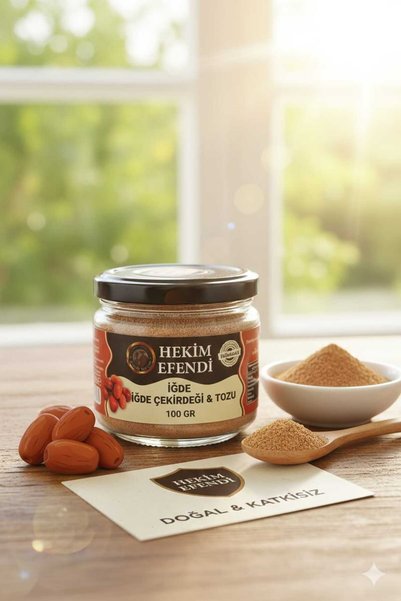 HEKİM EFENDİ İğde ve Çekirdeği Unu 100 Gr Doğal İğde Çekirdeği Tozu – Katkısız & Saf – Özenle Öğütülmüş