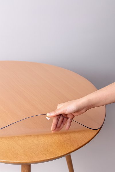 Rona Home Round Transparent Erasable Table Cloth |   1.3mm Thick Pvc Non-Slip Table Cloth