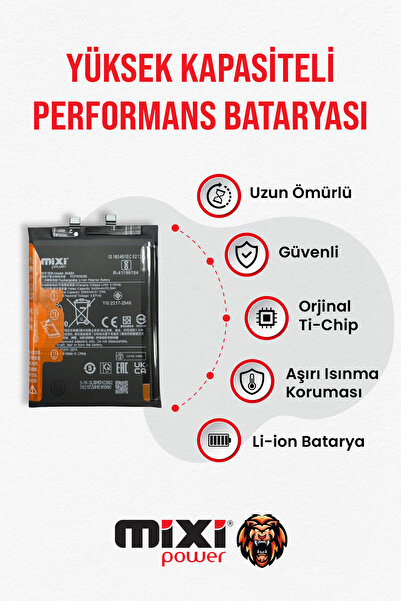 mixipower Xiaomi K60 / K60 PRO Uyumlu Tam Kapasite Batarya TR Garantili