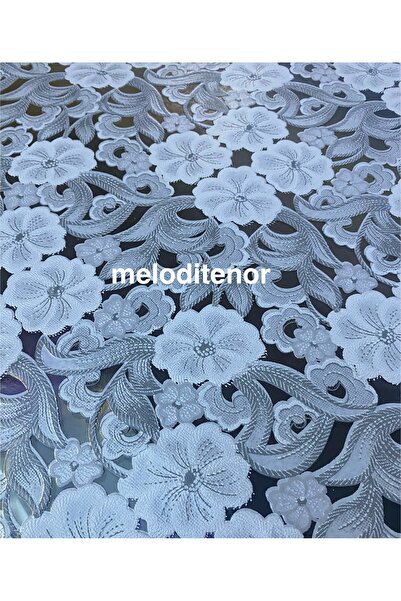 TNR Transparent Coating White Flower Leaf Pattern Non-Slip Wipeable Pvc Round Oilcloth Tablecloth