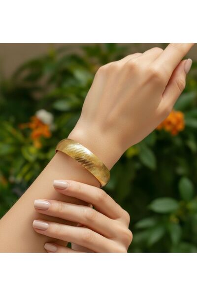 10 gr (GRAM) Yatırımlık İşçiliksiz Kalemli Aynalı  Şarnel Bilezik 22 Ayar Altın