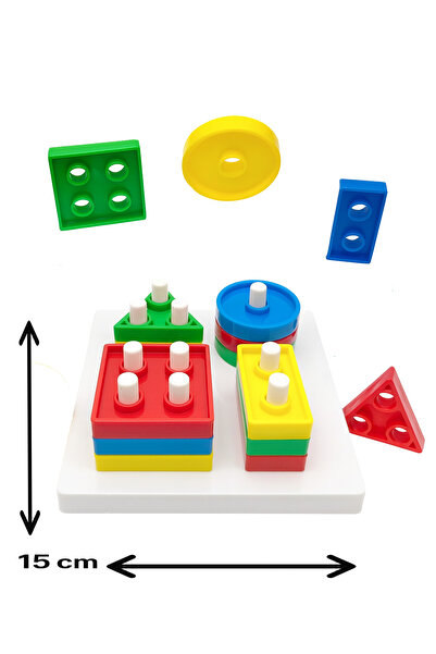 toysnet 3’lü Eğitici Oyuncak Seti – Puzzle Küp Bultak, Vida, somun Blokları ve Hayvan Figürlü Bardak Kule