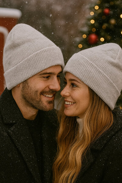 Perili Termal Kışlık Bere Proof Etkili Bere Bej Hediye Paketli Unisex-Premium...