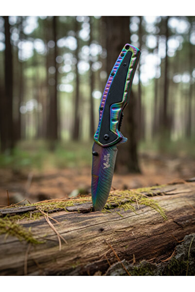 VEX Outdoor Rainbow Renkli Katlanır Yarı Otomatik Kemer Klipsli