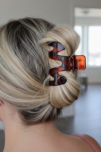 CAŞ DEKORASYON Коричнева хвиля з деталізованим леопардовим візерунком, застіб...