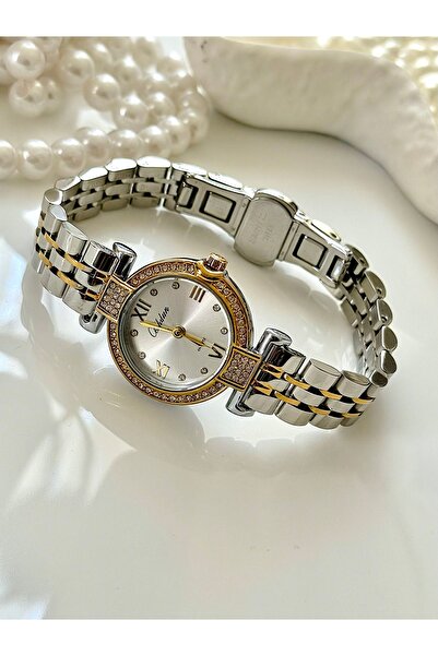 Forsining -Ceshdun-(Gold& Silver) Minimal Case Stone Women's Wrist Watch