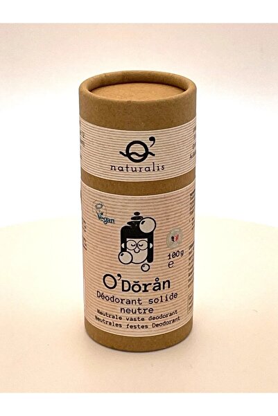 O'naturalis O’doran Deodorant solid neutru, fara aluminiu si parfum, piele sensibilă/reactivă, 100g, Unisex