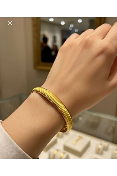 20 gr (Gram) Kalemli Trabzon Yatırımlık İşçiliksiz Şarnel Bilezik 22 Ayar Altın