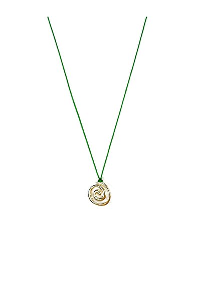 Sphere Jewelry Yeşil Spiral Kolye/Paraşüt ip