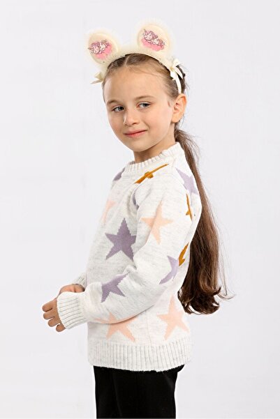 Cloudy Kids Girl's Crew Neck Knitwear Sweater