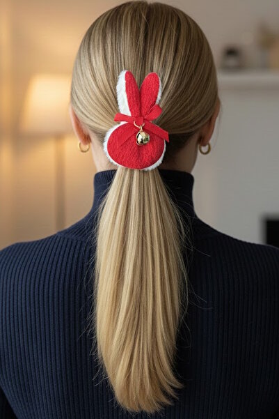 CAŞ DEKORASYON Κόκκινο χρώμα Λαστιχένια αγκράφα με φιγούρα κουνελιού