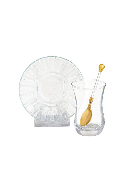 Dania طقم شاي زجاجي تركي مكون من 18 قطعة