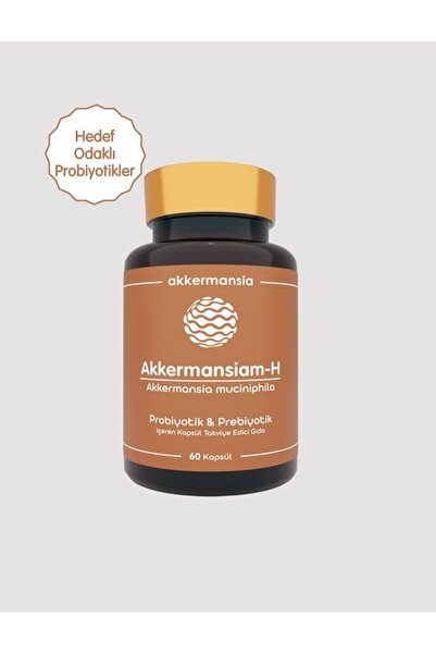 Akkermansiam-H Akkermanisa Muciniphila İçeren Takviye Edici Gıda 60 Kapsül Ak...