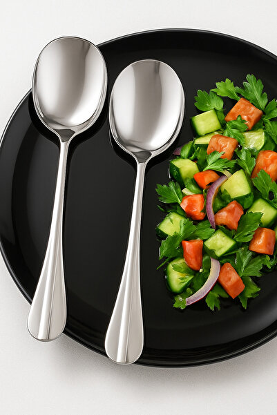 Dia Steel 2 Salad Serving Spoons Stainless Steel