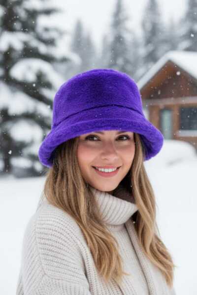 Aware Time Kadın Kışlık Peluş Bucket Şapka